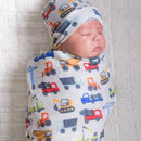 Knit Swaddle Blanket - Diesel