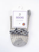 Rufia - Colorful Check Pattern Lace Socks: Orange / One Size - Buenz Gifts