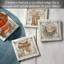 "Rosewood Ranch" 4 Pack Assorted Image Coaster Set