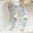 Rufia - Colorful Striped Mid-Calf Socks: Pink / One Size - Buenz Gifts
