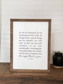 Do Not Be Dismayed | Mother's Day Gifts: White / Dark Walnut / 8x12"