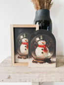 Snowman Snowglobe Arch | Christmas Decor: 7.5x10.5"