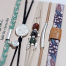 "Flourish" Natural Butterfly Hair Tie Bracelets: Large