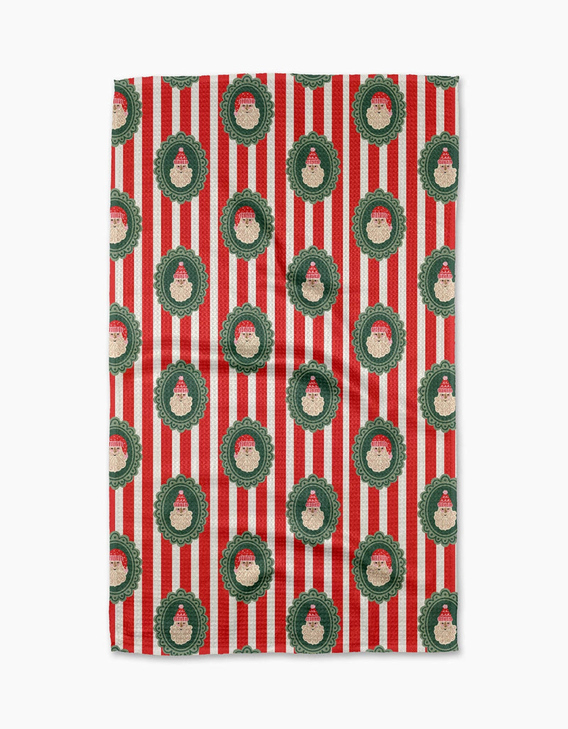 Striped Santa Tea Towel