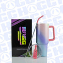 40oz SUBLIMATION CLEAR TRAVELER TUMBLER: WHITE - Buenz Gifts