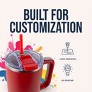 40oz POWDER COATED BIG SWIG TUMBLER: Navy Blue - Buenz Gifts