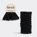 Recycled Fabric Ribbed Hair Elastics 10pc Set - Black - Buenz Gifts