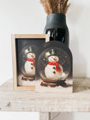 Snowman Snowglobe Arch | Christmas Decor: 7.5x10.5"