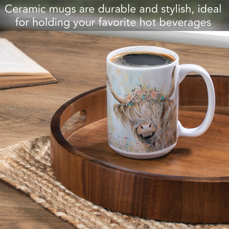 "Highland Beauty" 15 oz. Decorative Ceramic Mug