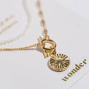 "Wonder" Gold Star with White Bead Necklace Set - Buenz Gifts