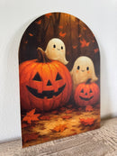 Pumpkin Ghosts Arch: 7x10" - Buenz Gifts