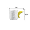Banana Handle White Ceramic Mug