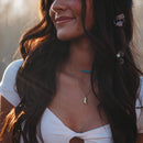 "Stride" Gold Boot with Turquoise Necklace Set - Buenz Gifts