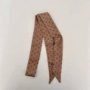 Scarvii - Vintage Floral Pattern Skinny Scarf: Khaki - Buenz Gifts