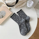 Rufia - Floral Lace Trim Socks: White / One Size - Buenz Gifts