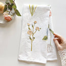 Garden flowers cotton flour sack tea towel - Buenz Gifts