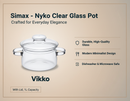 Simax - Nyko Clear Glass Pot, With Lid, 1L - Buenz Gifts