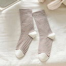 Rufia - Colorful Striped Mid-Calf Socks: Blue / One Size - Buenz Gifts