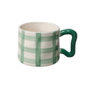 Checkered Ceramic Mug: Pink