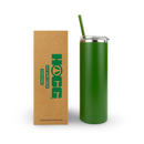 20oz POWDER COATED SKINNY TUMBLER: White - Buenz Gifts