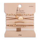 "Rise" Gold Sun Hair Tie Bracelets: Medium