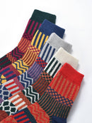 Rufia - 5 Pairs Bohemian Wool-Blend Socks Set: 7020 / ONE SIZE - Buenz Gifts