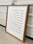 You Will Never Have This Day | Mother's Day Gifts: White / Dark Walnut / 13x13" - Buenz Gifts