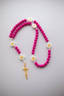 Daisy Smiley Face Children's Rosary: Lavender - Buenz Gifts