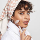 Extra Large Quick-Dry Hair Towel Wrap- Terracotta Checker - Buenz Gifts