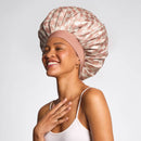 Oversized Satin Bonnet - Terracotta Checker - Buenz Gifts
