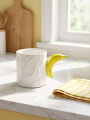 Banana Handle White Ceramic Mug
