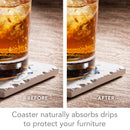 Bohemian Blue Assorted Image Tumbled Tile Coaster 4 Pack