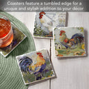 Meadowbrook Farm Assorted Image Tumbled Tile Coaster 4 Pack
