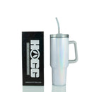 40oz SUBLIMATION CLEAR TRAVELER TUMBLER: WHITE - Buenz Gifts
