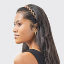 Recycled Plastic Zig Zag Headband 2pc - Neutral - Buenz Gifts
