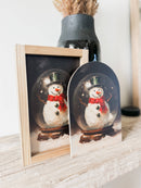 Snowman Snowglobe Arch | Christmas Decor: 7.5x10.5"