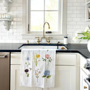 Garden flowers cotton flour sack tea towel - Buenz Gifts