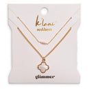 "Glimmer" Gold with Pearl Necklace Set - Buenz Gifts