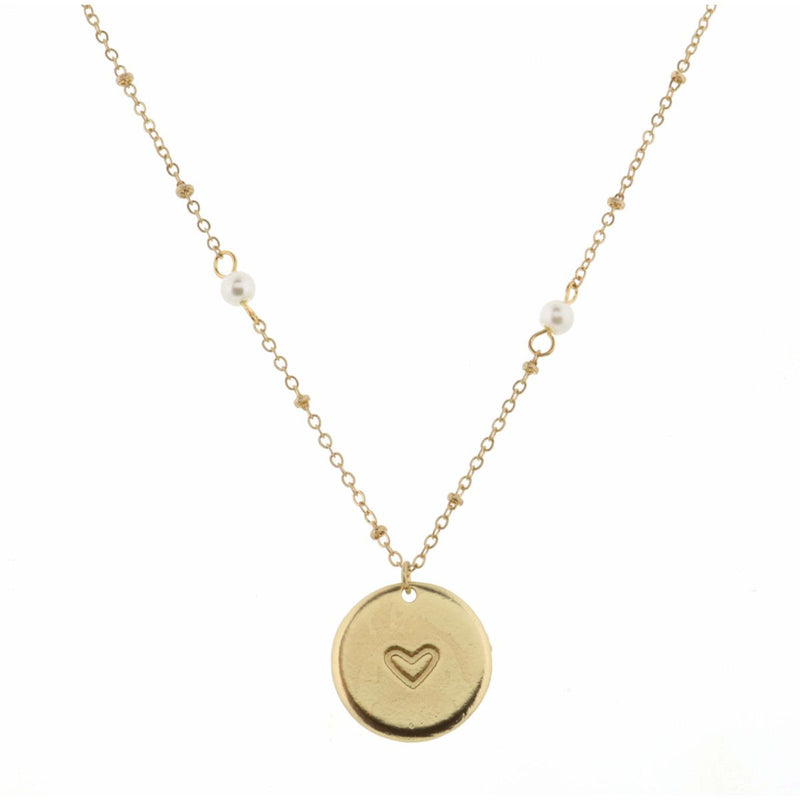 Girls Pearl Station Chain Necklace