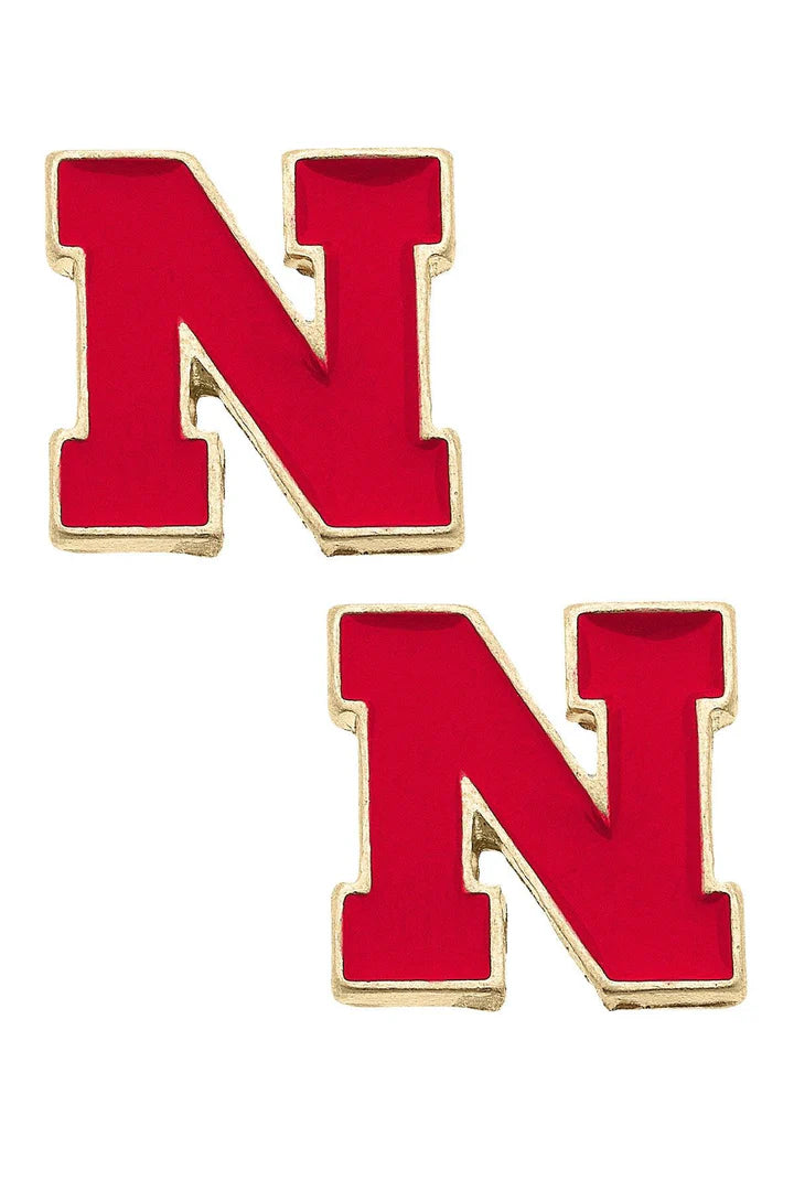 Enamel & Gold Husker Earrings