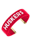 NE Huskers Resin Cuff Bracelets